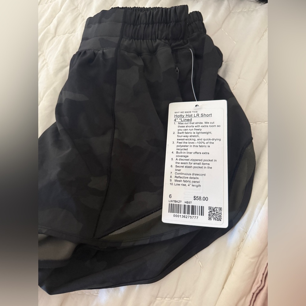 lululemon athletica Black Camo Athletic Shorts